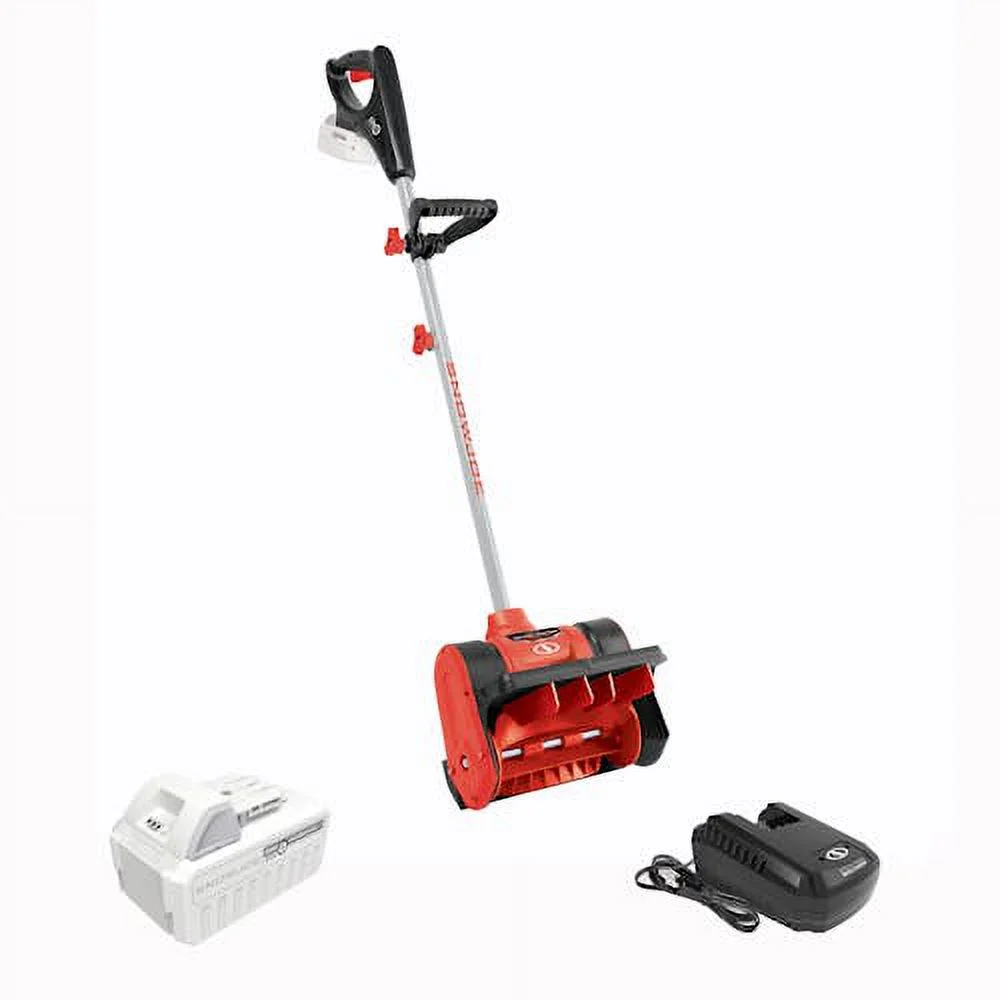 Restored 24V 12-In. Snow Shovel w/Chute Direction, Kit (w/5Ah Battery + Charger) Red (Refurbished)