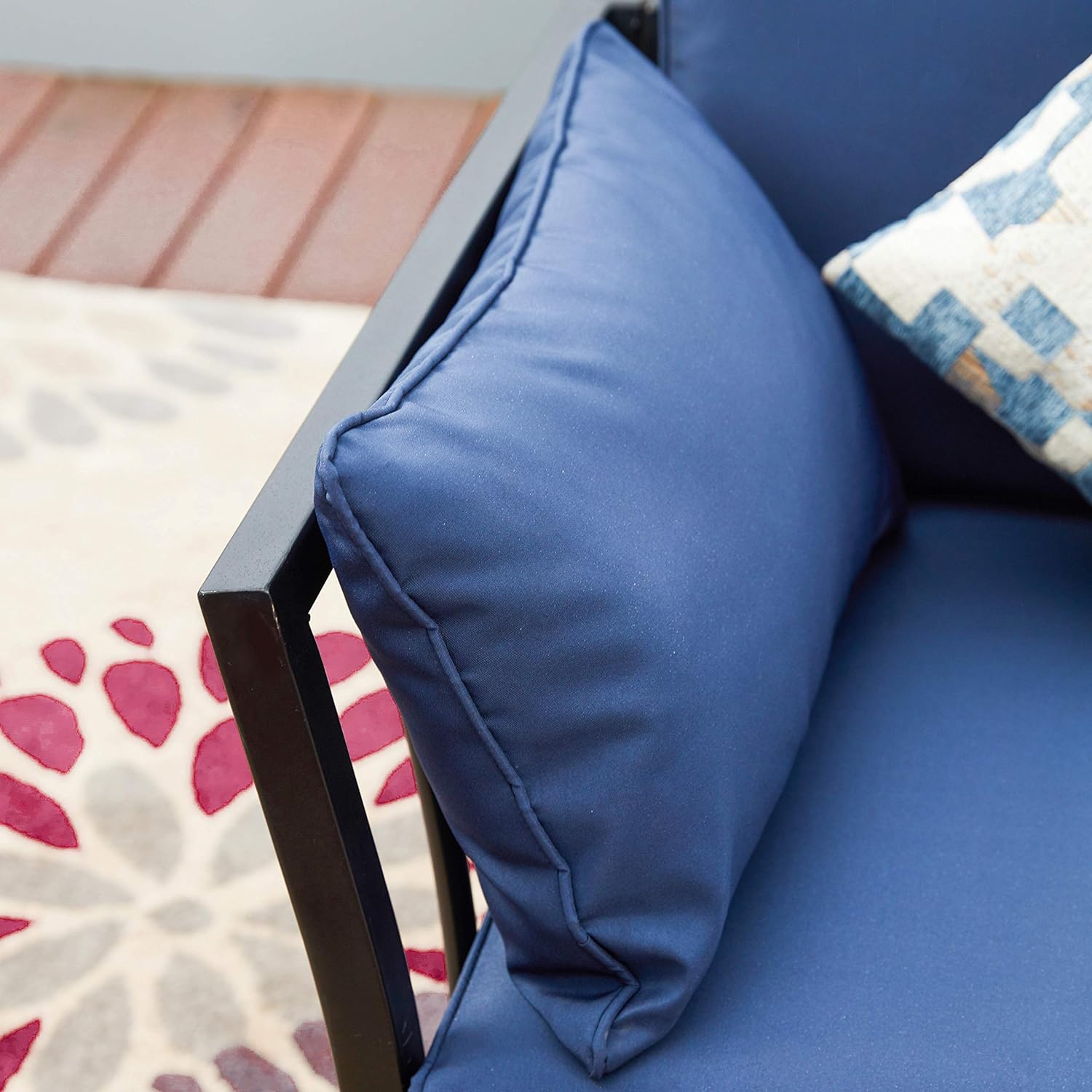 Dina Patio Furniture Outdoor Conversation Set Sectional Sofa 2 PCs Corner Sofa with Cushion