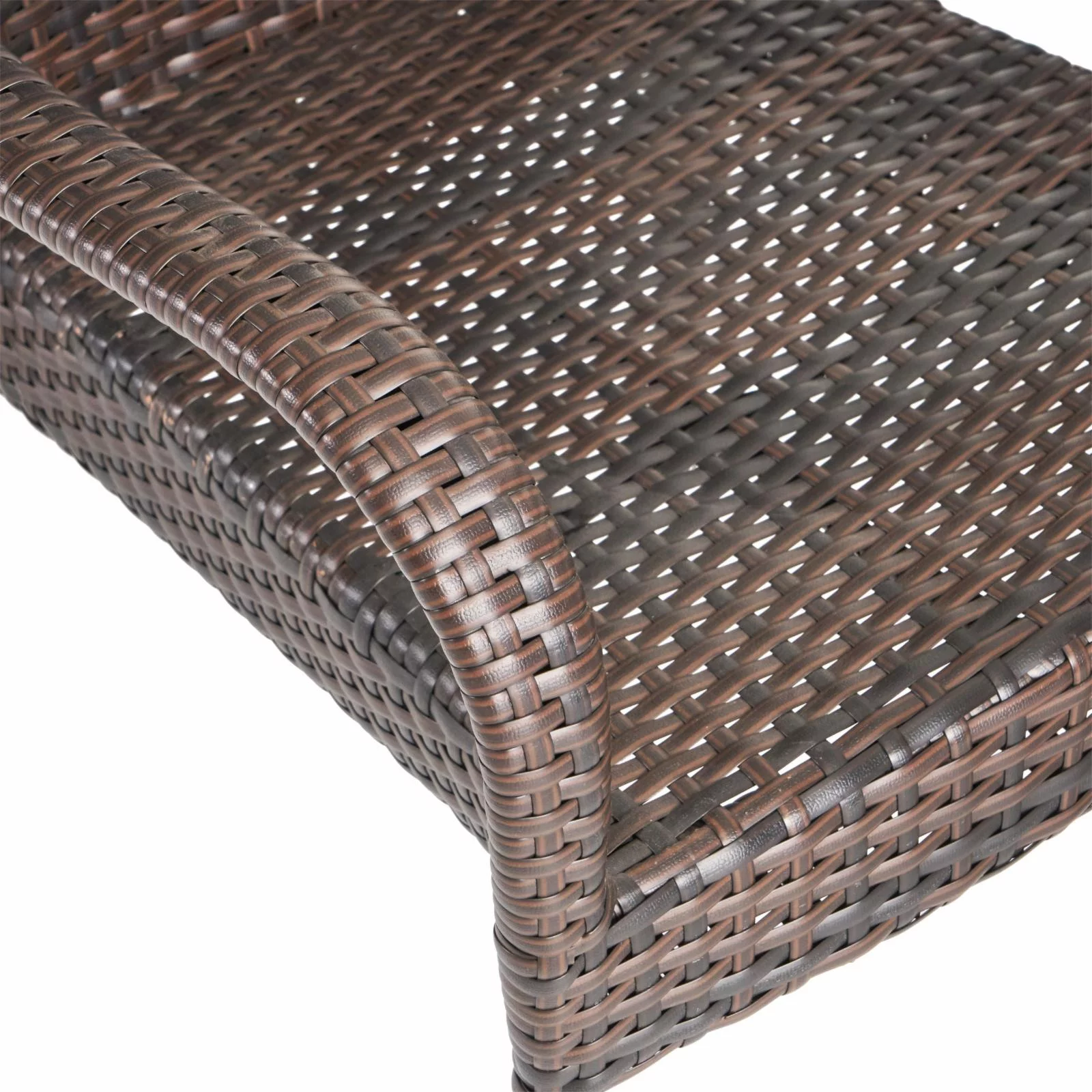 Jireh Outdoor Wicker 2 Seater Stacking Chair Chat Set - Multibrown