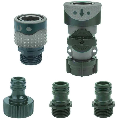 Gilmour Light Duty Plastic Quick Connector Starter Kit 5pc with Manual  Shut-Off