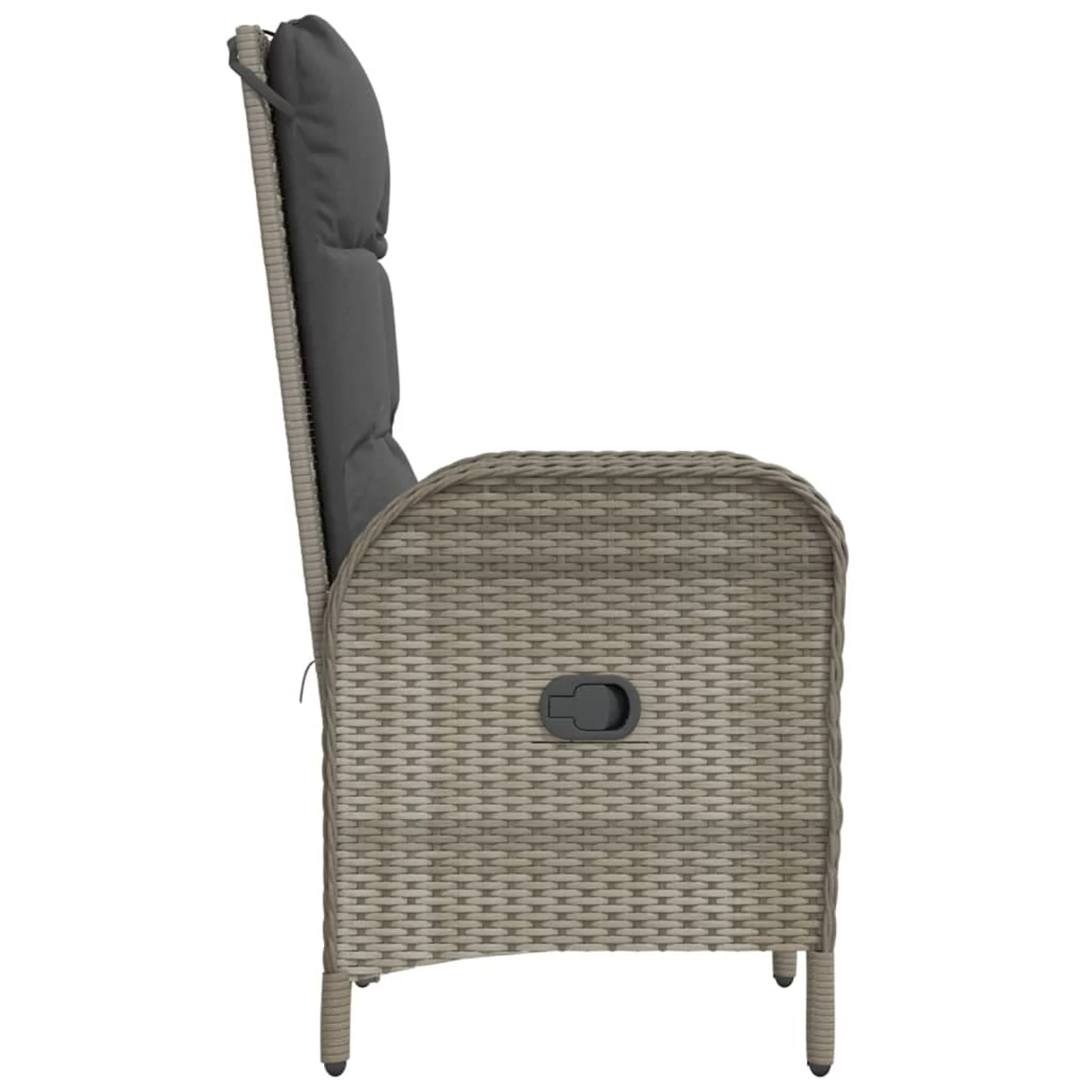 moobody Patio Chairs 2 pcs Poly Rattan Gray