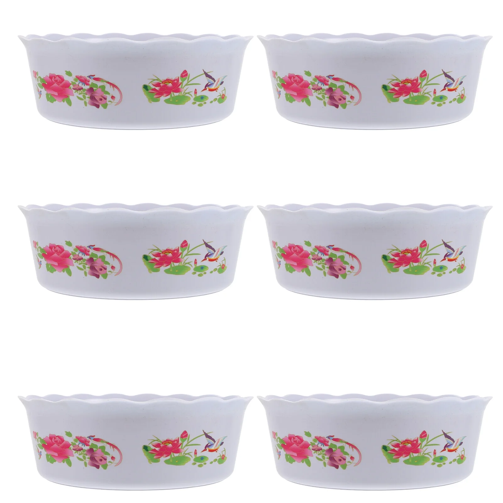 Jibingyi 6Pcs Water Lily Pot Small Fish Bowl Plastic Plant Planting Pot Plastic Reusable Plants Pot Water Plants Planter