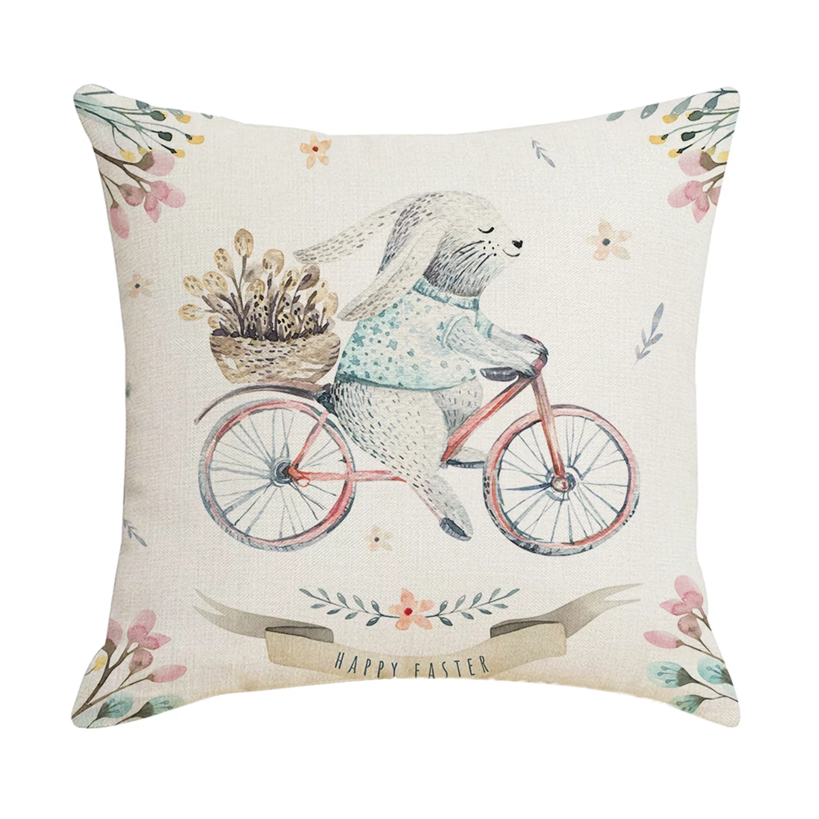 SIfdSeng Body Pillow Case Cotton Print Easter Linen Hugging Pillow Case Santa Pillow Case Printed Pillow Sofa Cushion Summer Pillow Covers Silk Pillow Cases with Zipper Pattern