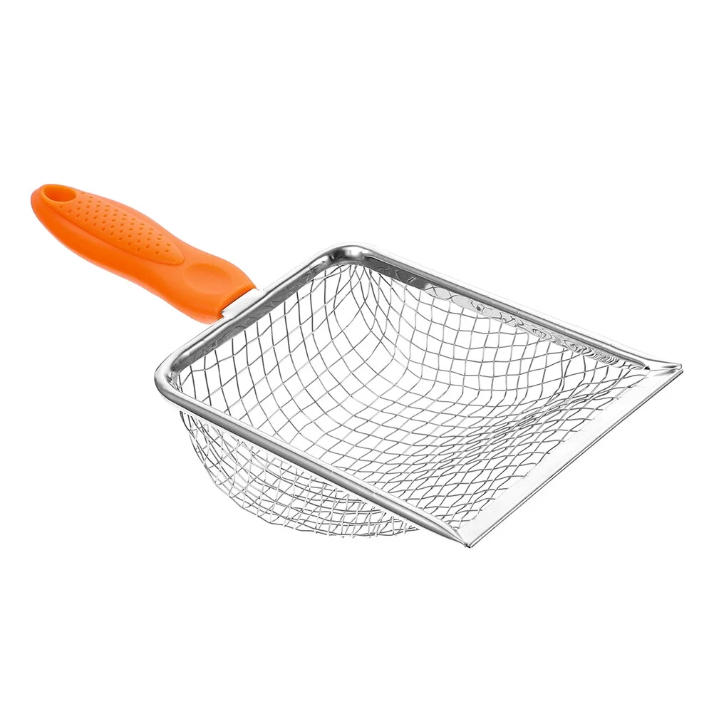 Jibingyi Pet Cat Litter Scoop Deep Shovel Poop Lifter Stainless Steel Pet Litter Scoop Sifter