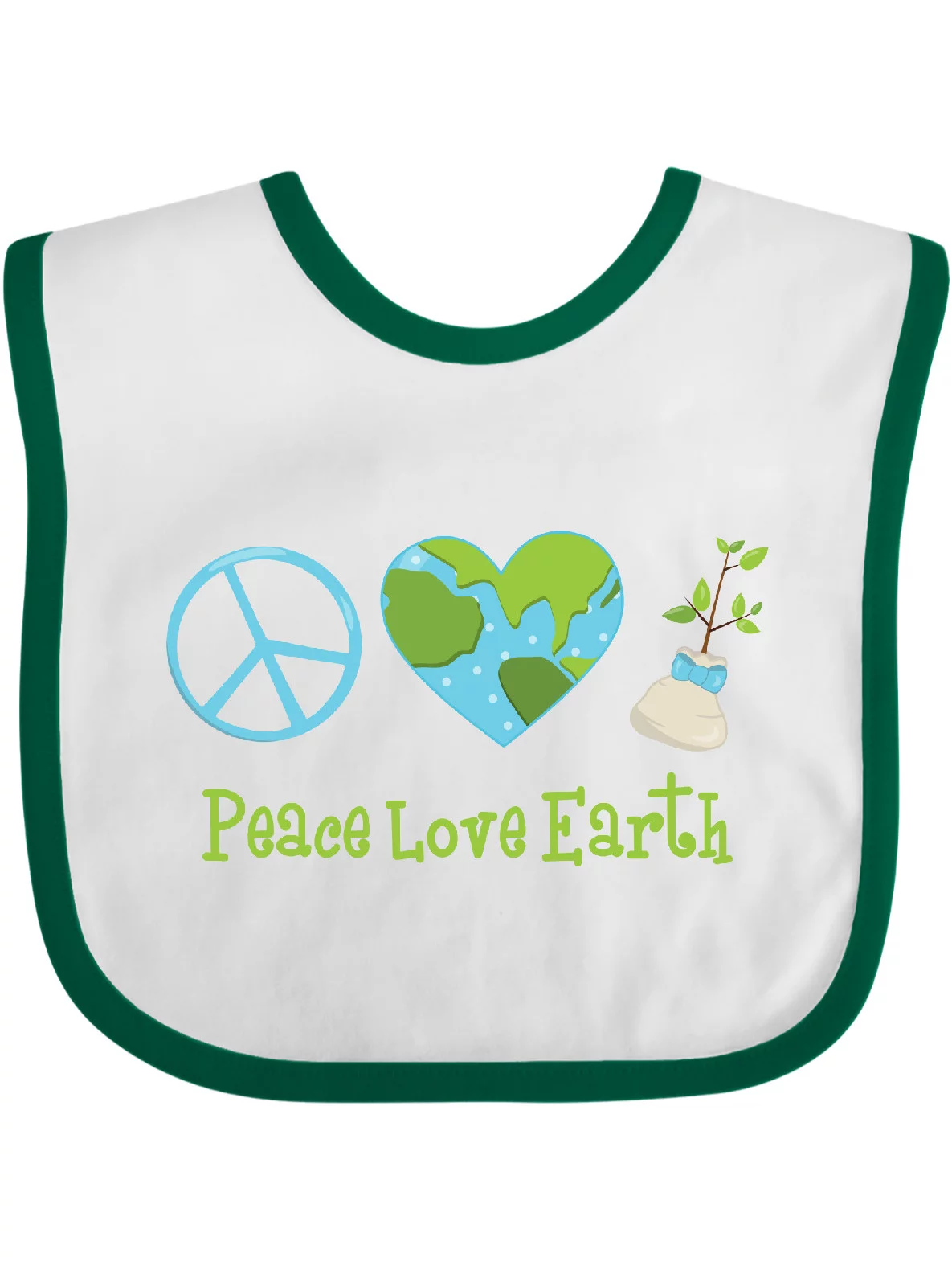 Inktastic Peace Love Earth Girls Baby Bib