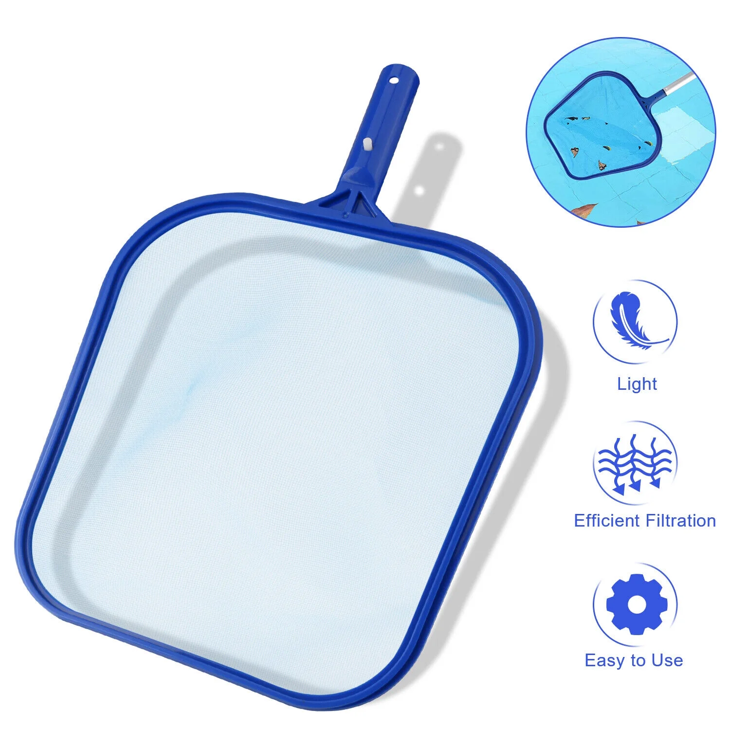 Garden Swimming Pool Cleaning Net Leaf Skimmer Rake Fine Mesh Hot Tub Spa Pond