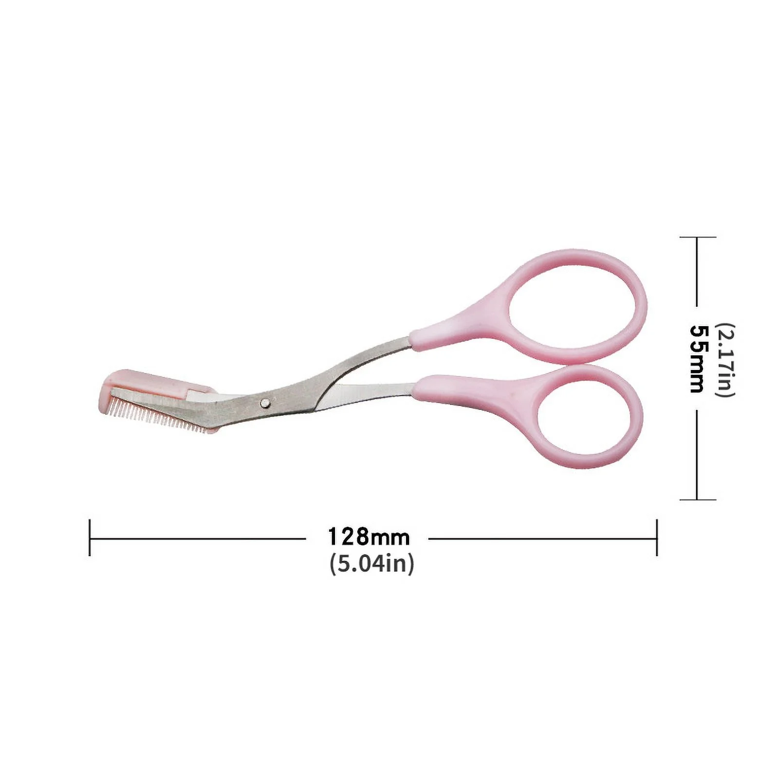 2PCS Eyebrow Trimmer Scissor With Comb Facial Hair Removal Makeup Tool Grooming Shaping Shaver Cosmetic Accessory Eyelash Hair Clips
