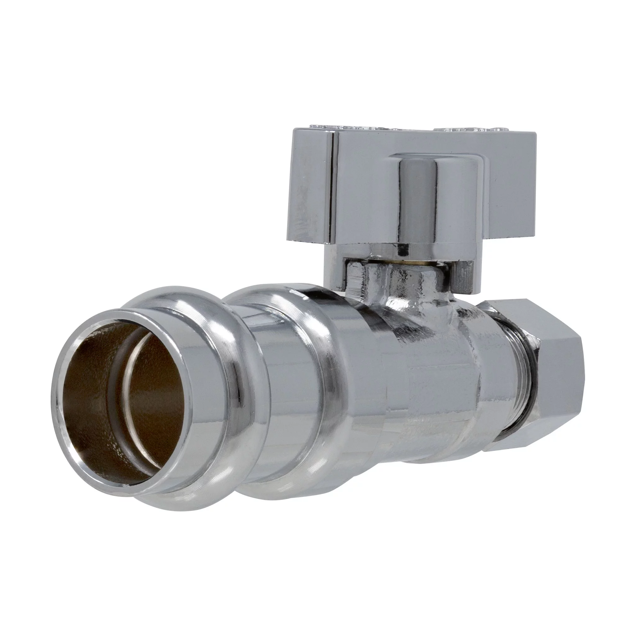 1/4 Turn Press Straight Stop Valve, 1/2