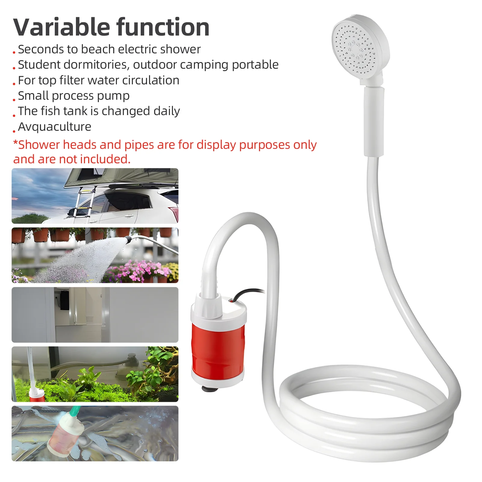 Walmeck Booster Pump,Submersible Water - Lift Water Pump Dc12v 20ft Pump With Pump Pond Pump - 20w Submersible700l/hPond FishDazzduo Pump 20ft Waterpump Pumppump 700l/h