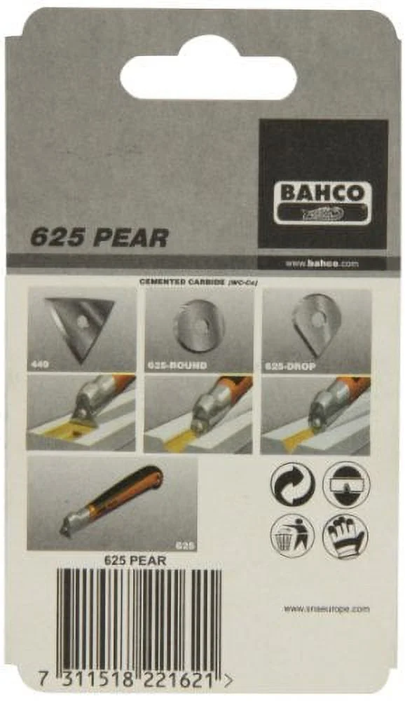 Bahco 625-Pear 1 in. Ergonomic Carbide Pear Blade
