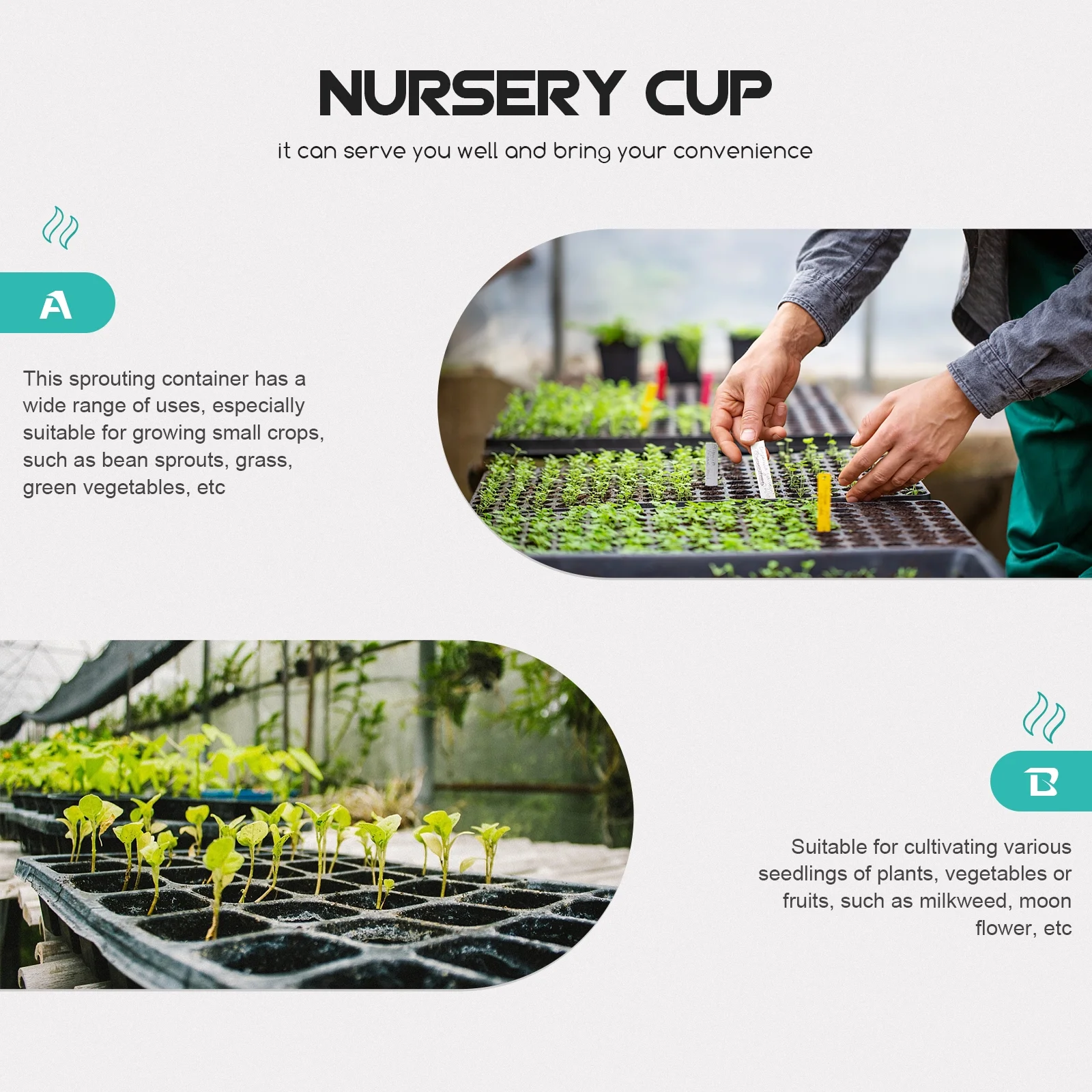 Containers with Lids Seedling Plant Pot Planter Nursery 50 Set Phalaenopsis Cup Flowerpot Cups Small Pots White