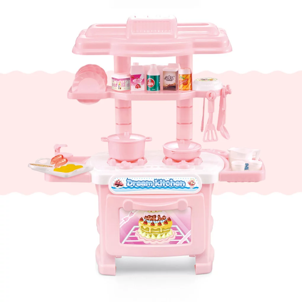 Dido Kids Kitchen Toys Pretend Play Cooking Toys Tableware Sets Baby Toddlers Kitchen Simulation Toys