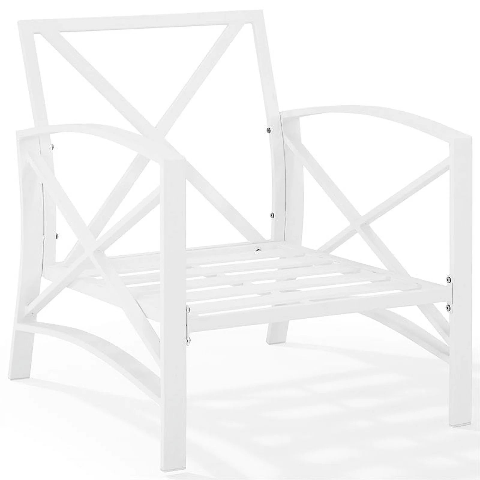 Afuera Living Taditional Patio Arm Chair in Gray and White