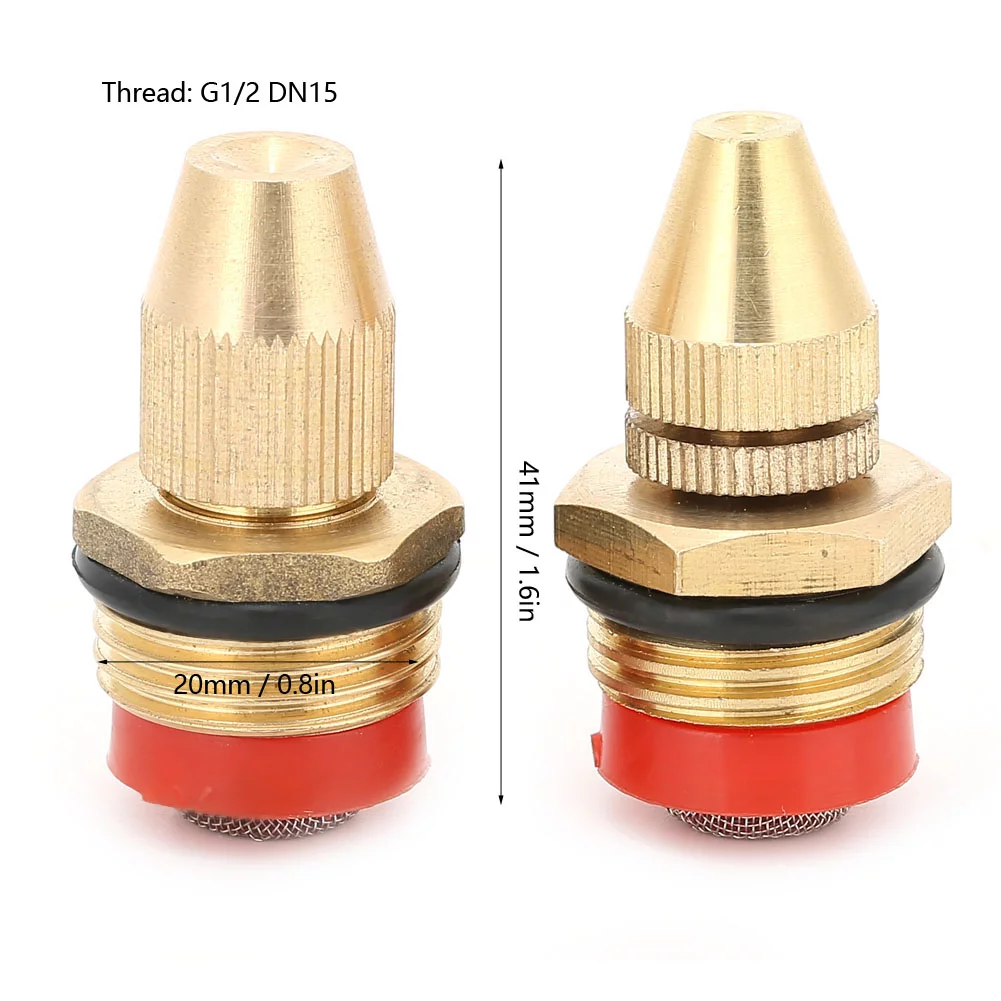 VIFERR 2Pcs Centrifugal Adjustable Micro Sprinkler Garden Irrigation Misting Spray Nozzle G1/2 DN15