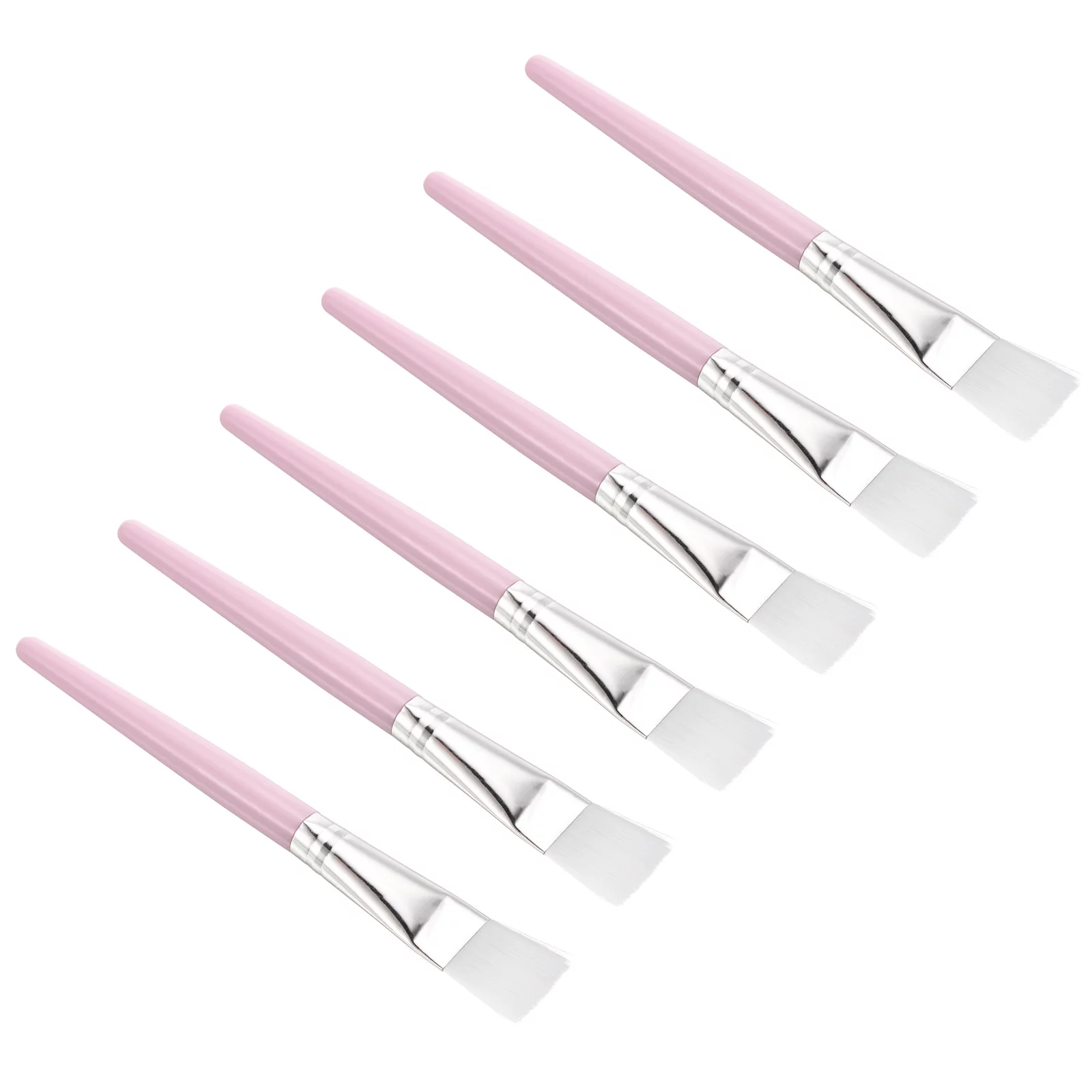 Uxcell Succulent Cleaning Brush 6Pack 152mm Gardening Tools Plant Brush for Garden Pink Handle