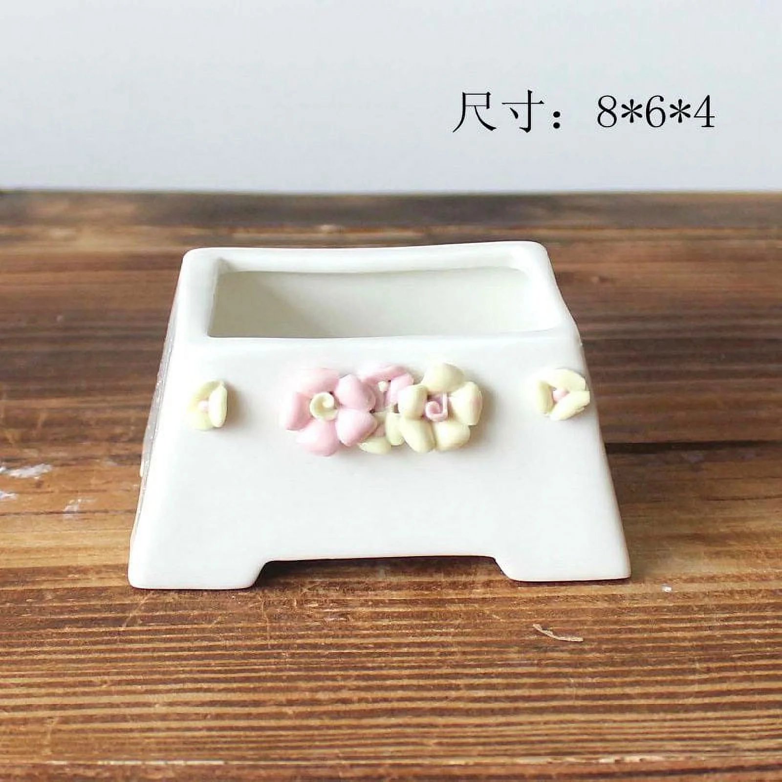 Handcrafted Ceramic Succulent Flower Pot - Rustic Style Plant Pot