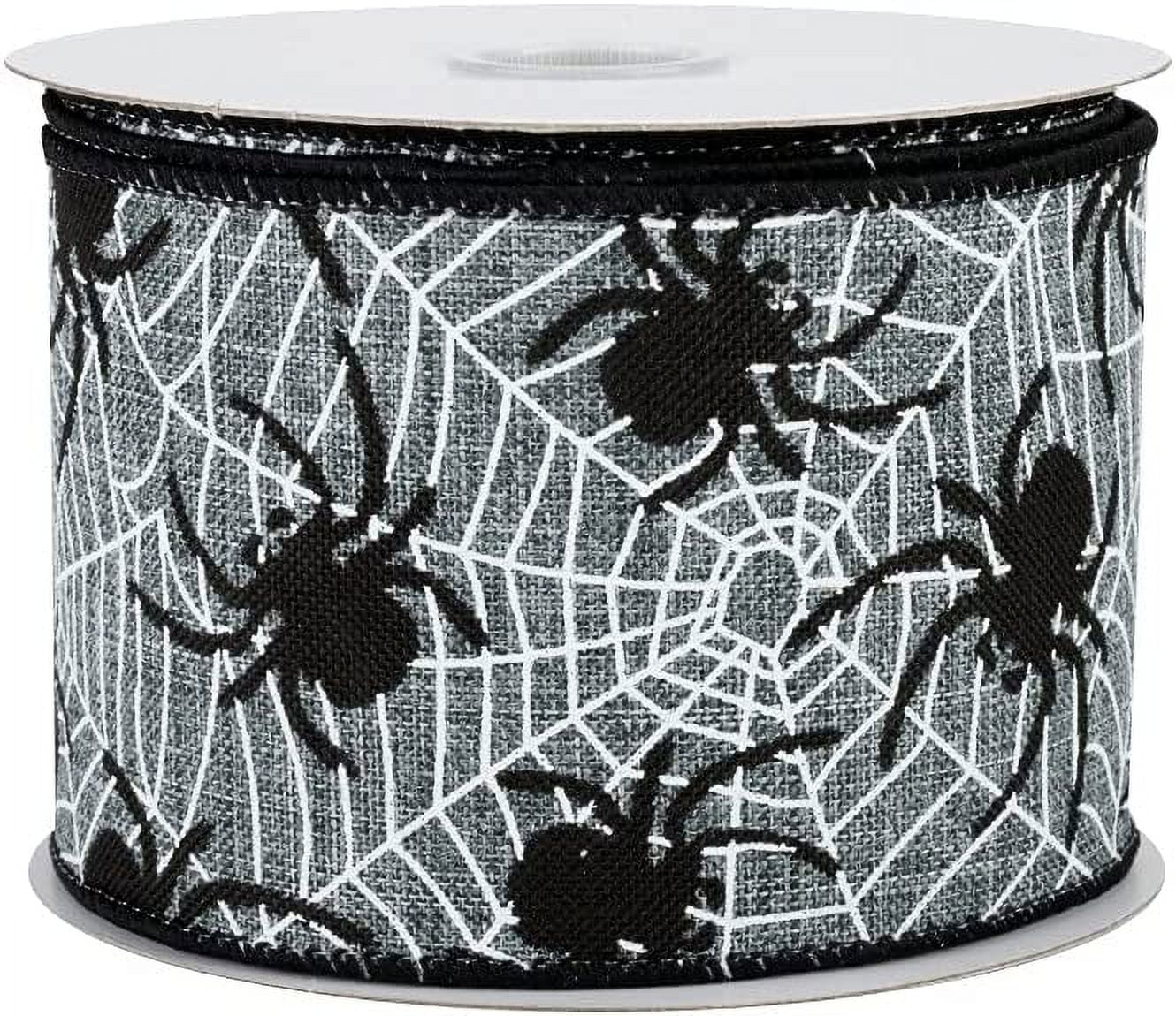 Spider Nest Halloween Wired Ribbon - 2 1/2