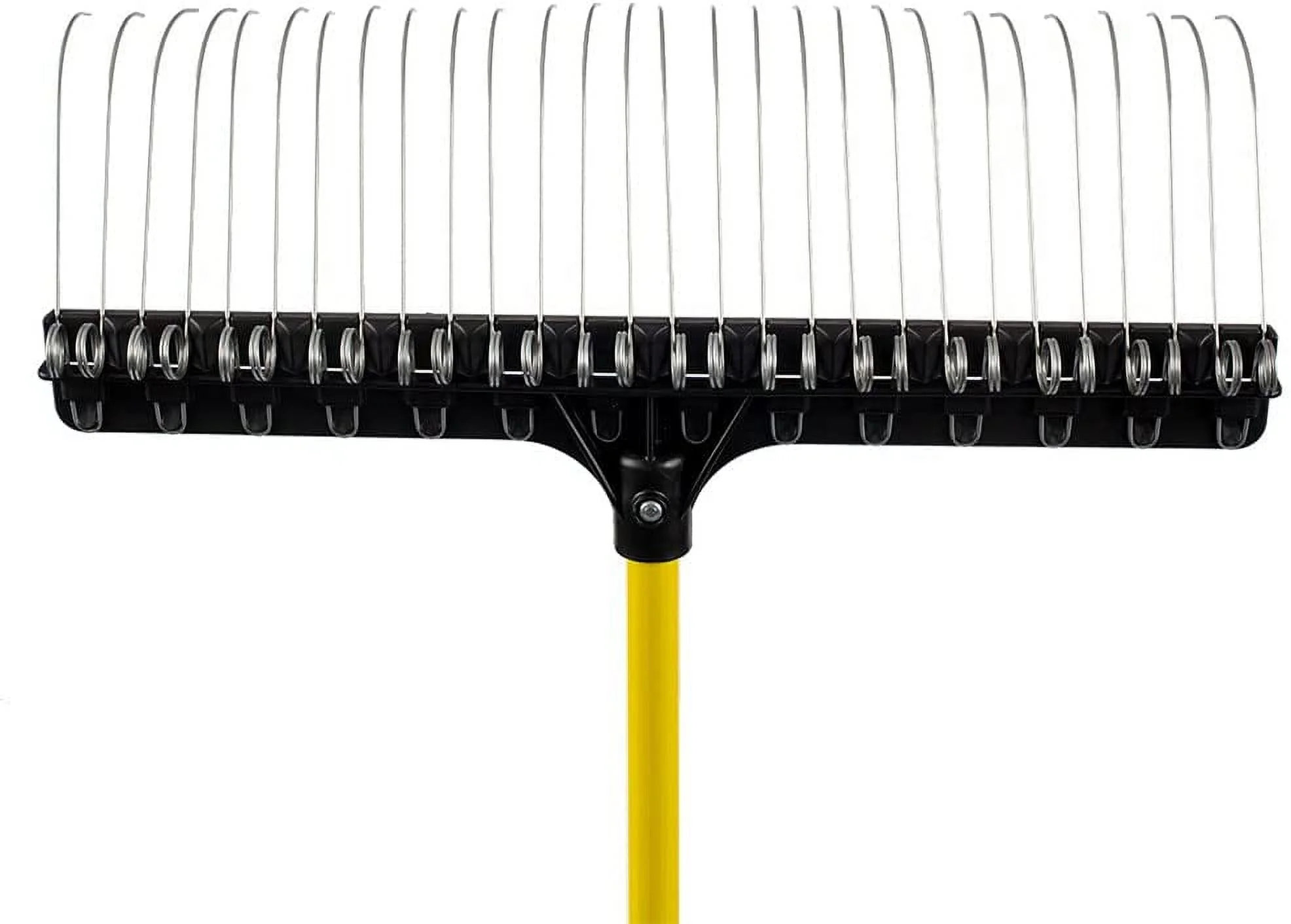 Rake 55-inch Lightweight Fiberglass Handle, 21-inch Head, Durable Steel Tines for Gardening, De-Thatching or Professional Landscaping