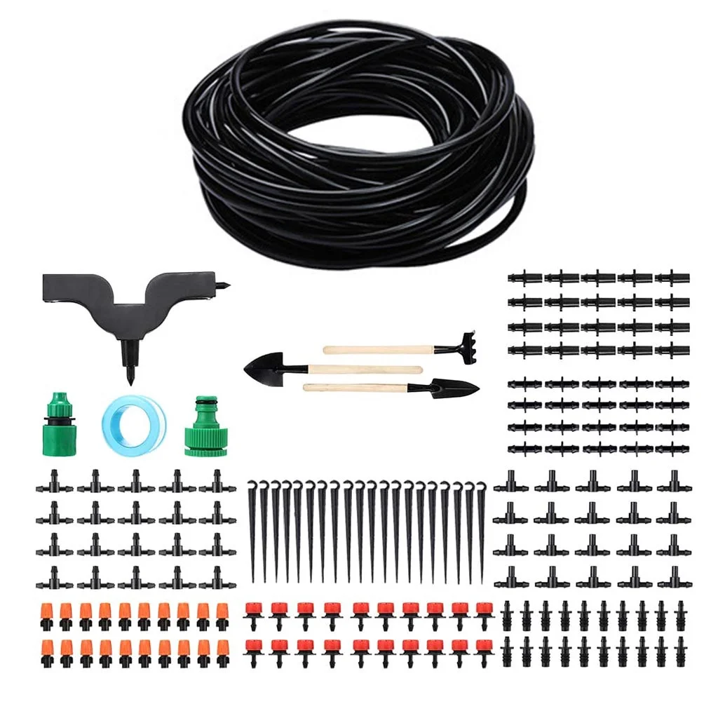 Irrigation System Distribution Tubing Watering Kit for Garden Greenhouse