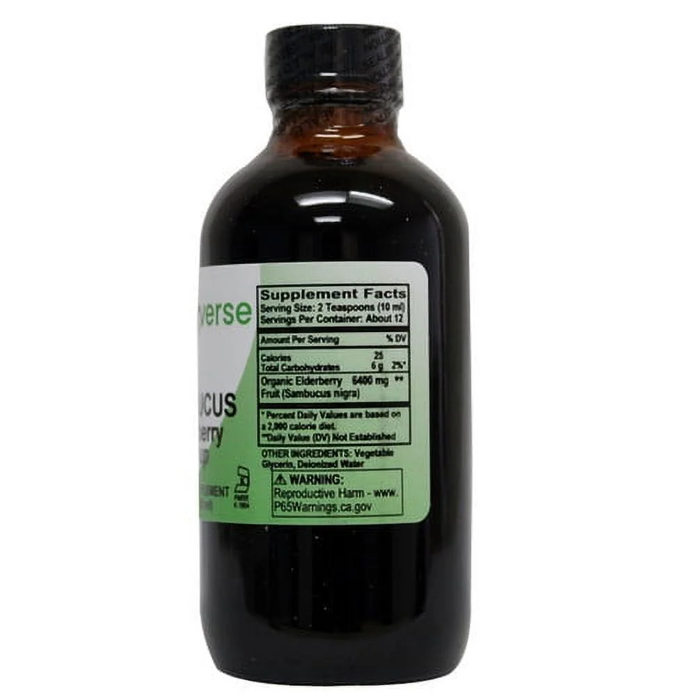 Naturverse Sambucus Elderberry Syrup Alcohol-Free,4 Oz