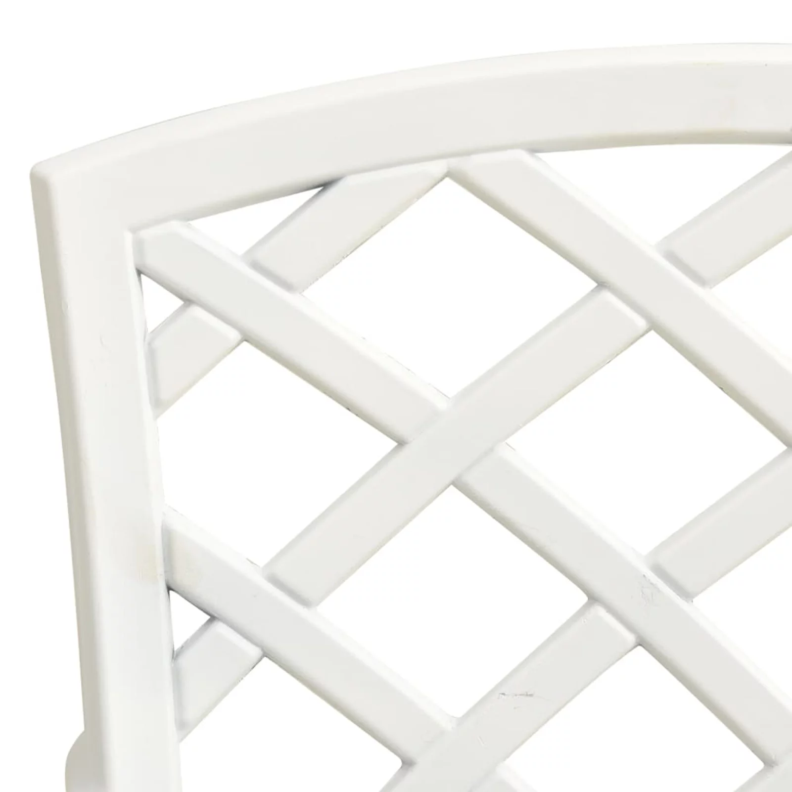 ikayaa Patio Chairs 2 pcs Cast Aluminum White