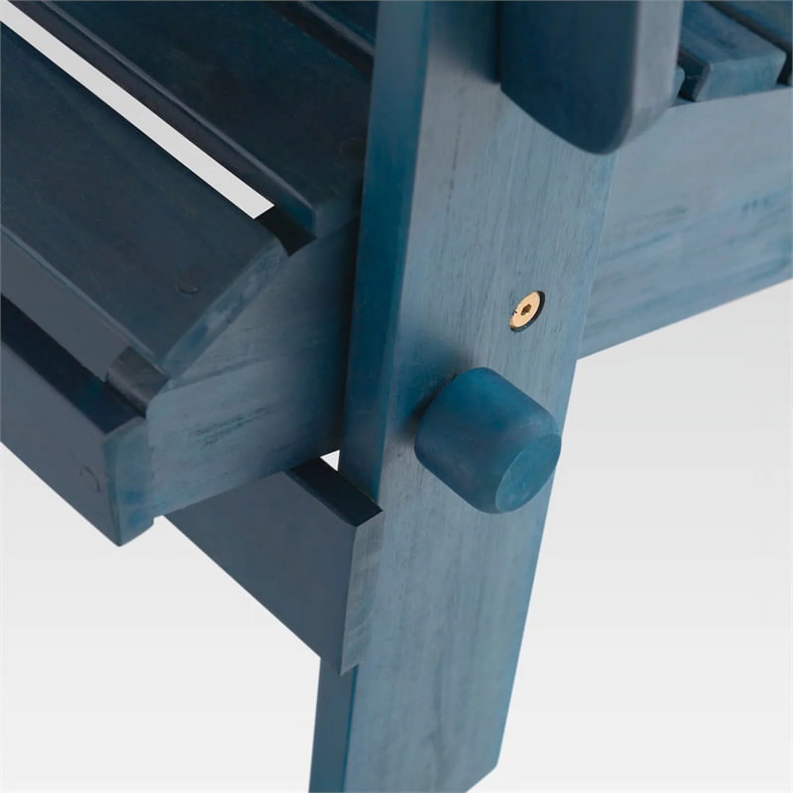 Home Square 2 Piece Patio Set with 2 Acacia Adirondack Chair in Navy Blue