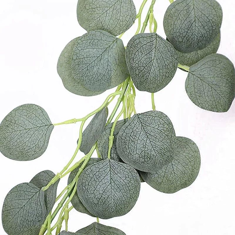 ACMDL     Pack Artificial Eucalyptus Garland Spring Decor 5.7ft Faux Silk Eucalyptus Leaves Hanging Vines  Garland Greenery Decor