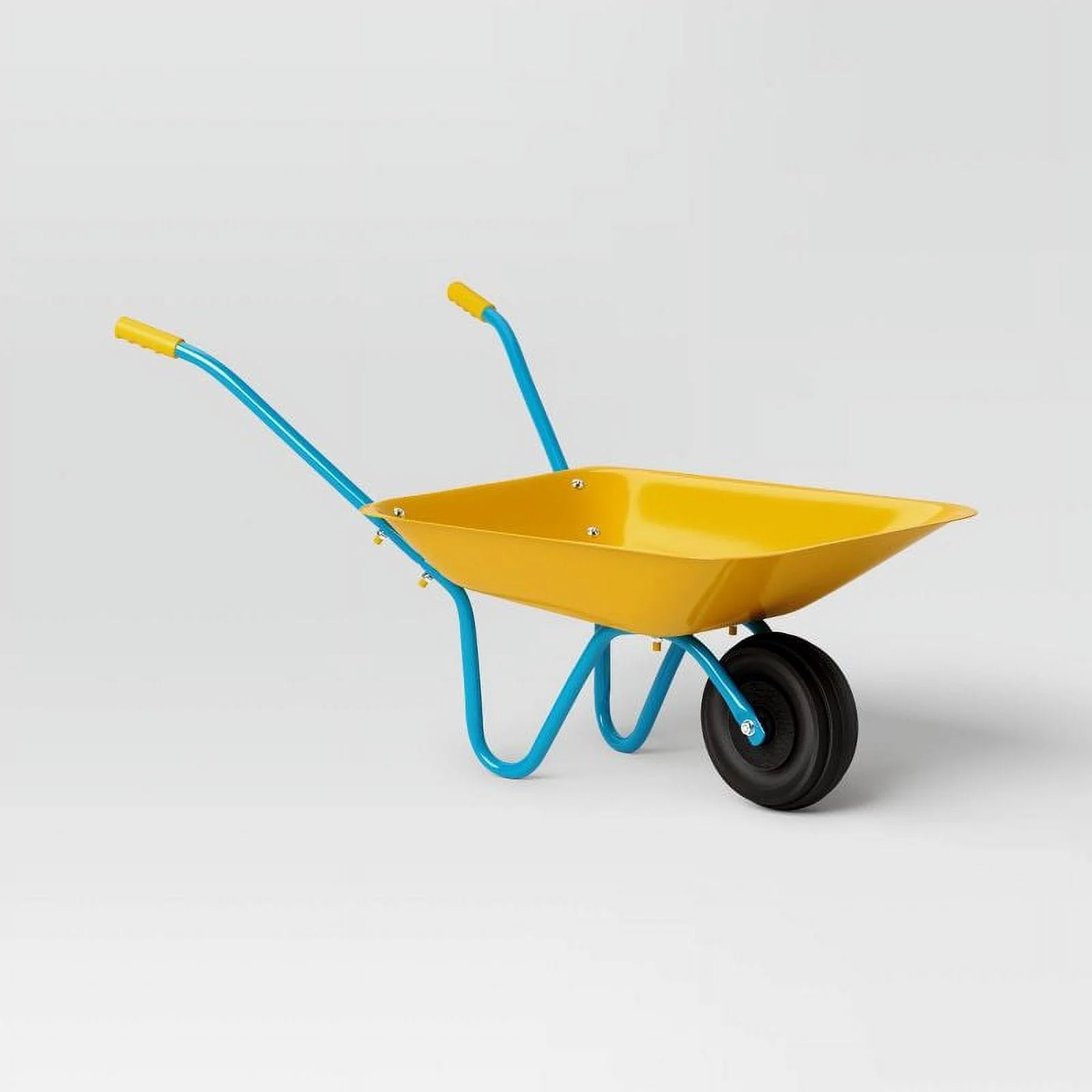 JAL Children's gardening wheelbarrow for transporting mulch, gravel, sand or small plants, made of metal.