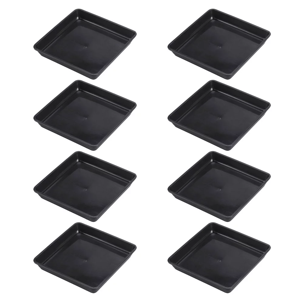 8pcs Plastic Flower Pot Tray Bonsai Tray Square Bonsai Durable Tray Square Planter Saucer