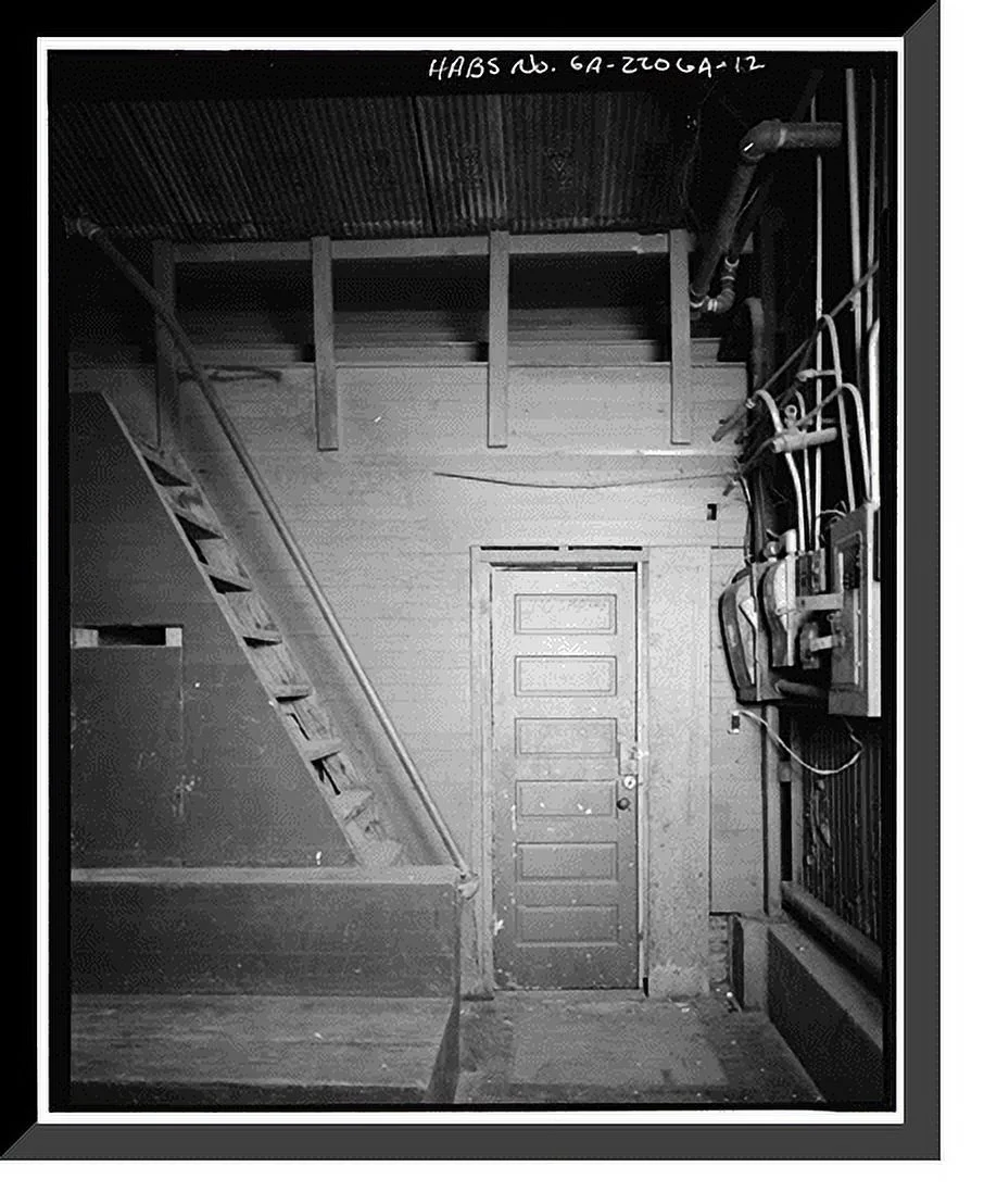 Historic Framed Print, Plains School, Gymnasium, Bond Street (opposite Paschal Street), Plains, Sumter County, GA - 12, 17-7/8