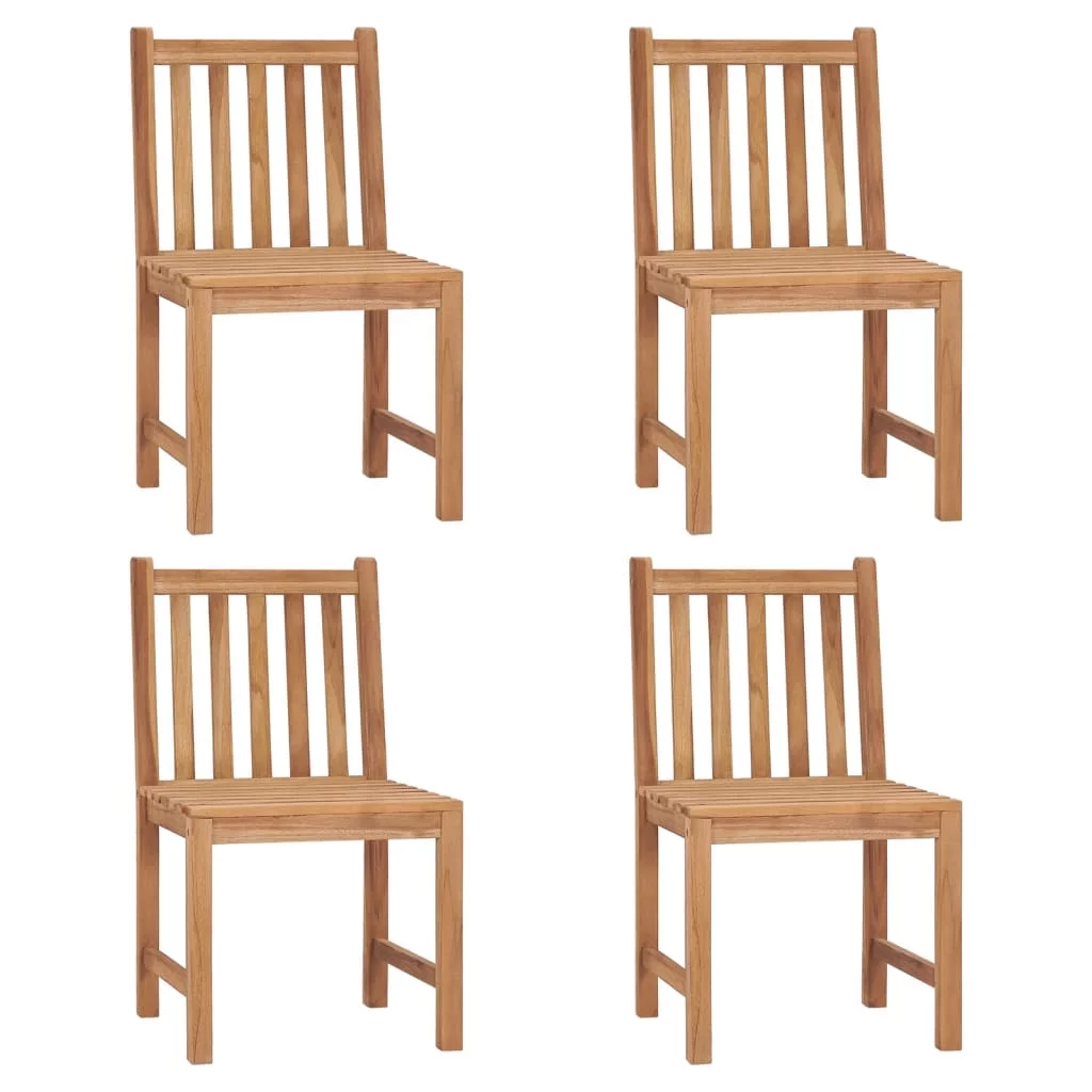 Aibecy Patio Chairs 4 pcs Solid Teak Wood