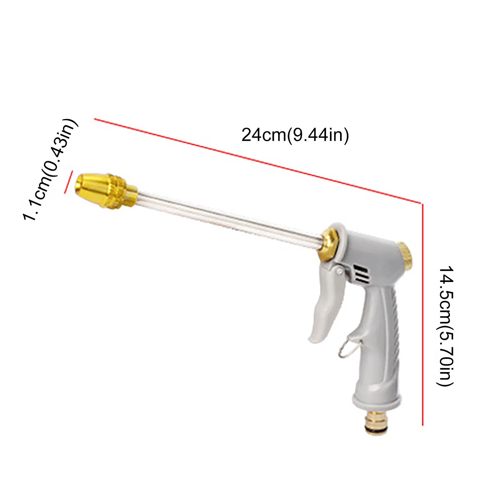 Car Protector Portable Household Multi Function High Pressure Water Spray All Metal Extension Rod Garden Hose Accessories Foam Basin Car Wash Sprinkler Cleaning Tool