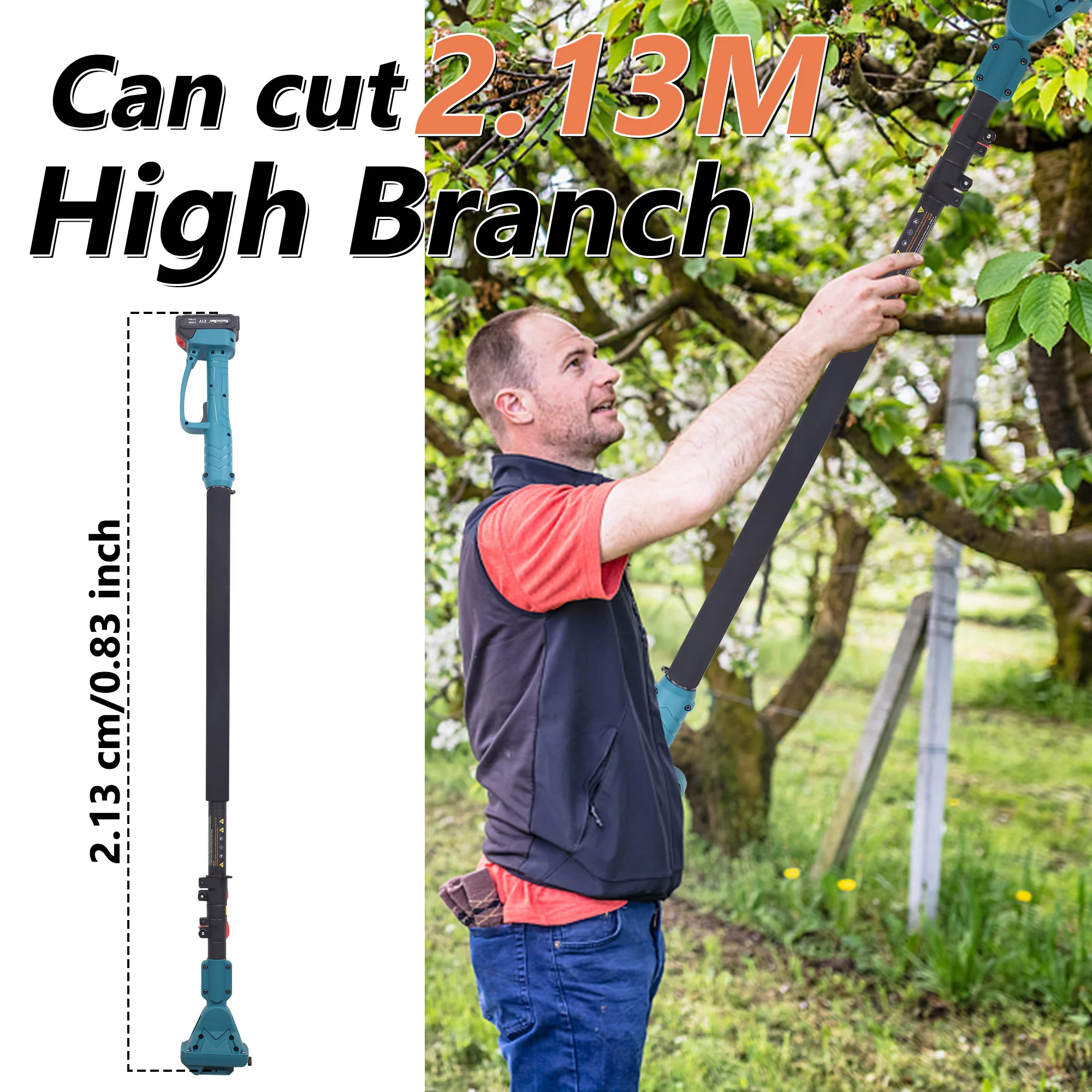 Chainsaw with 2 Battery Power Chain Saw Handheld Chainsaw for Tree Trimming Wood Cutting