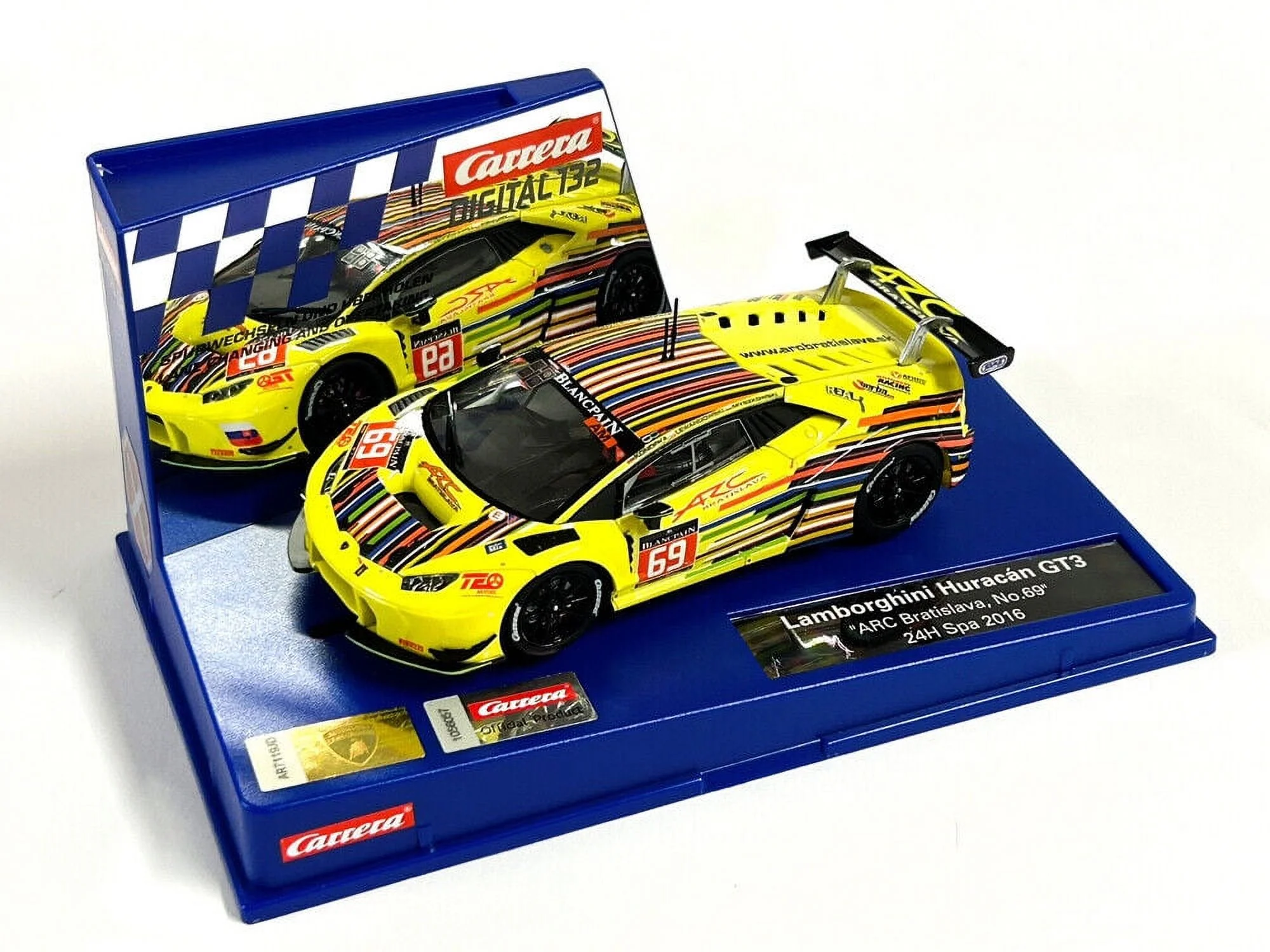 Carrera 20031080 Lamborghini Huracan GT3 ARC Bratislava, No. 69 24H Spa 2016  Digital 1:32 Slot Car