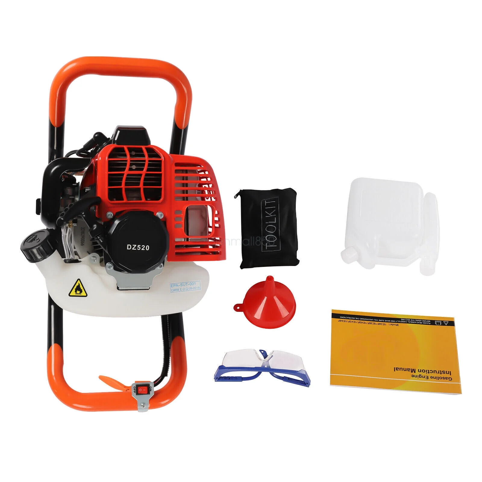 SHZICMY 2-Stroke Gas 52CC Powered Earth Auger Post Fence Hole Digger Powerhead Engine!