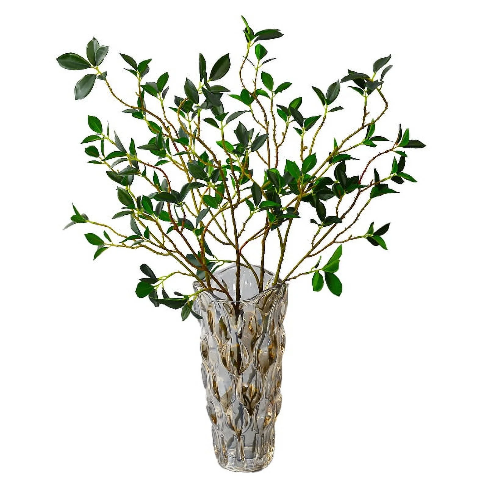 Nvzi-a 43 '' 4Pcs artificial banyan tree branches, artificial leaves, green stems, artificial banyan tree branches, used for home, office, wedding, vase filling, store decoration