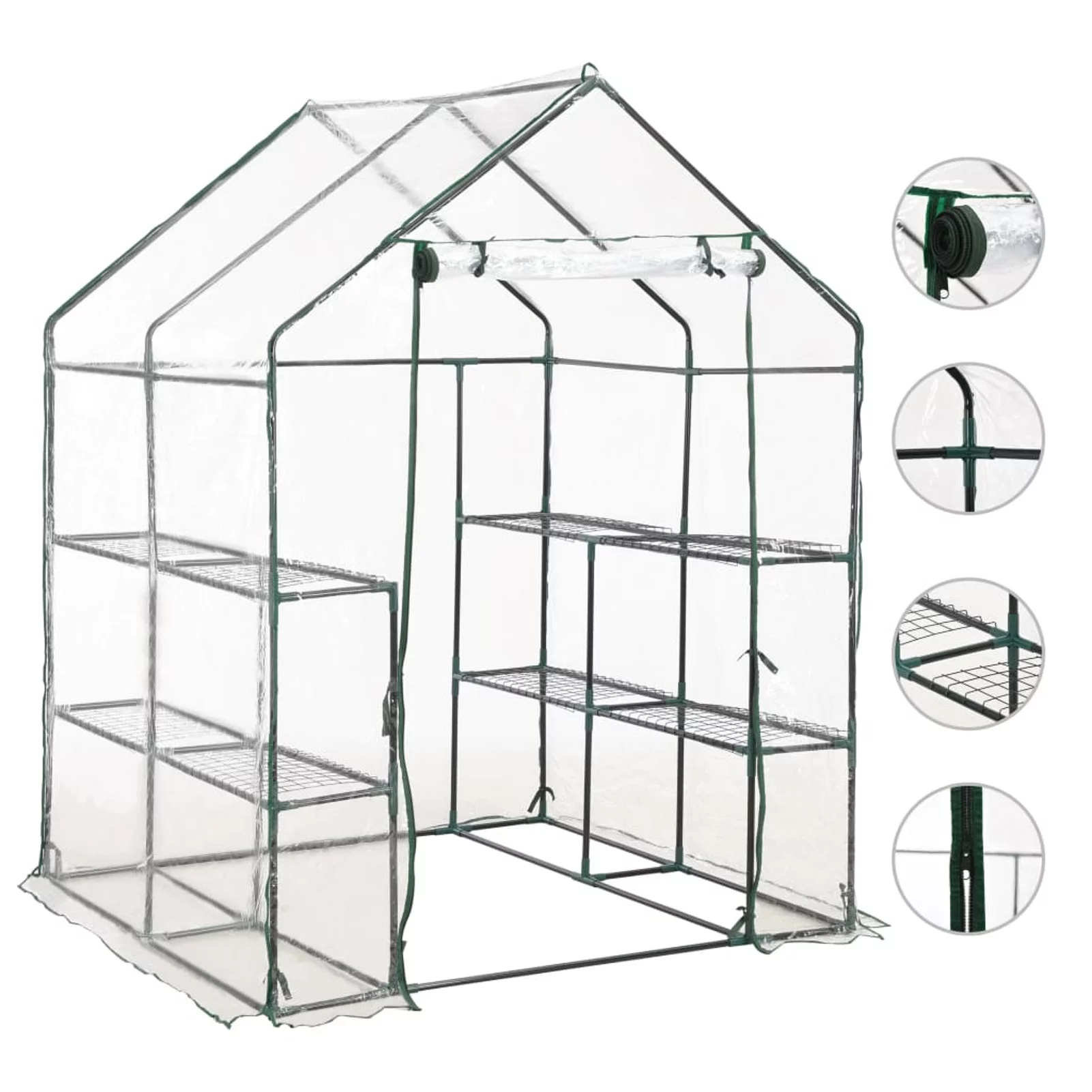 Aibecy Greenhouse with 8 Shelves 4.7'x4.7'x6.4'