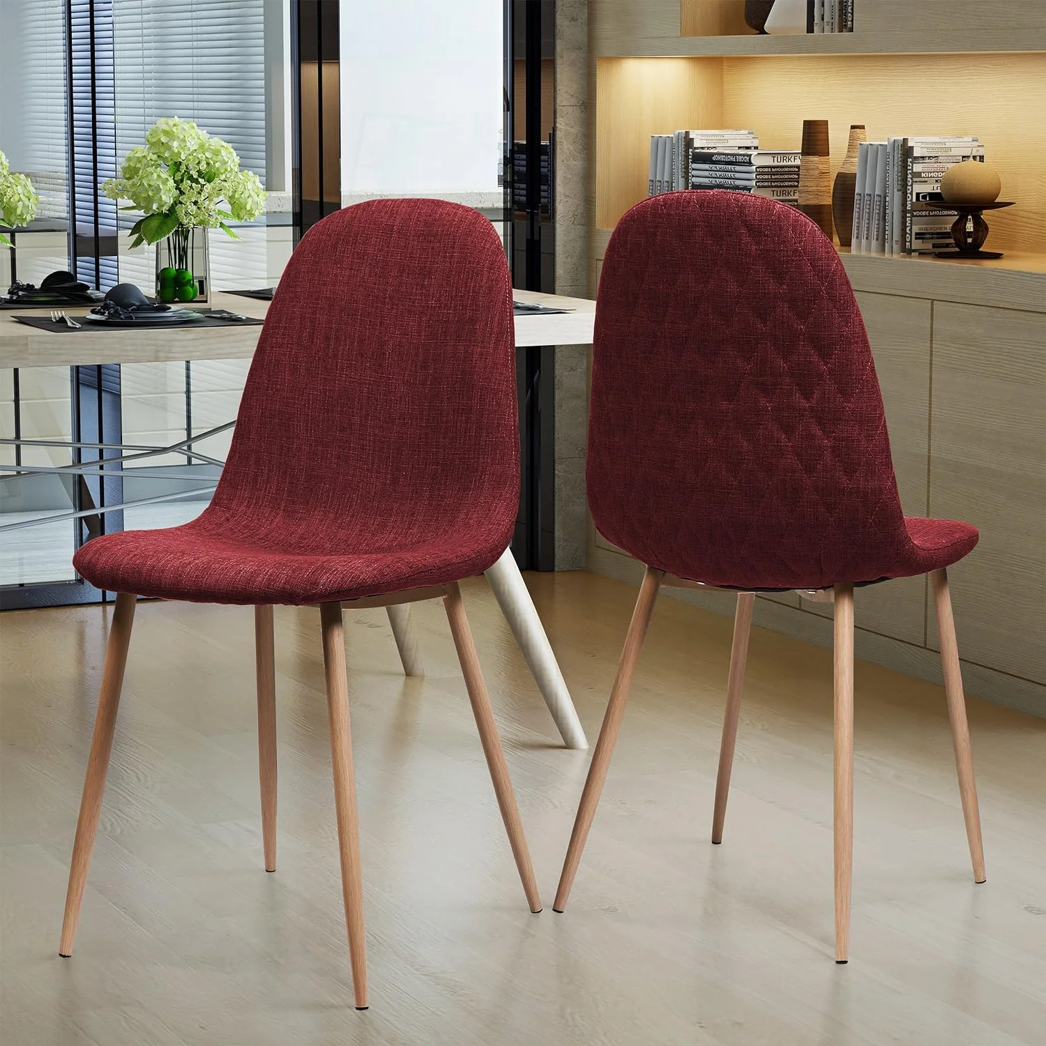 Patio Dining Chairs, Red