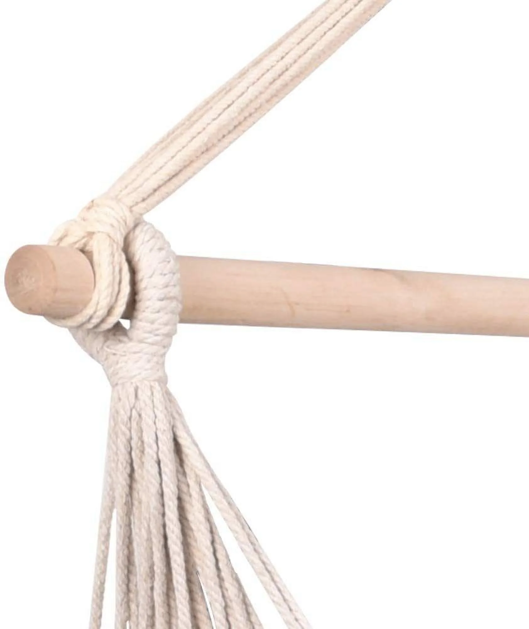 LEIYEHOOM Hammocks Hanging Rope Hammock Chair  Seat with Two Seat Cushions and Carrying Bag  Natural