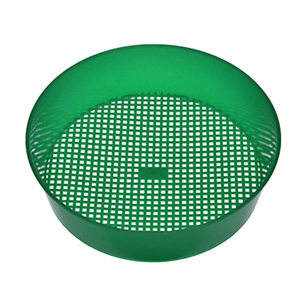 2Pcs Garden Sieve Composy Soil Sand Green Stone Mesh Soil Sieve Small Gravel