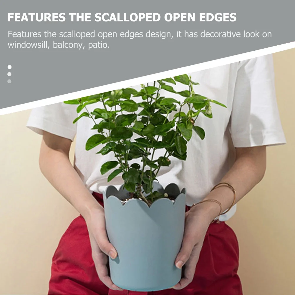 Flowerpot Plant Pots for Plants Indoor Orchid Containers with Tray Garden 10 Sets