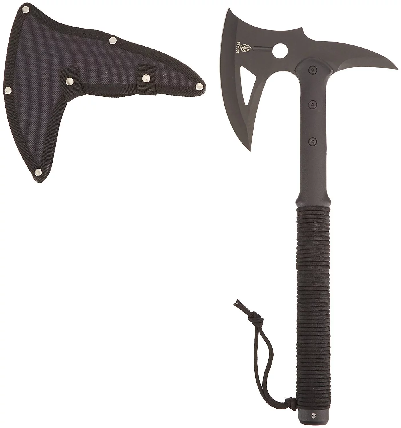Wartech XBK01 Buckshot Tactical Axe with Cord Wrapped Handle, 8