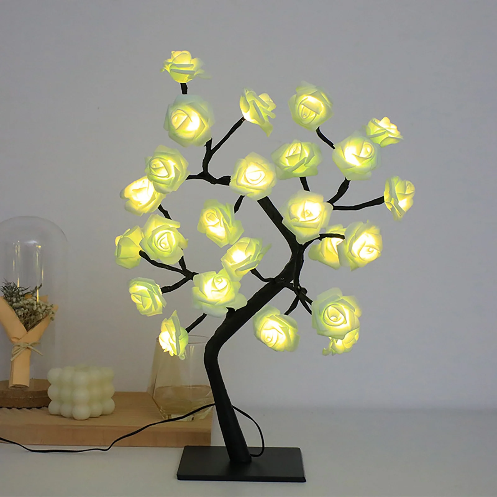Valentine's Day Gift: Illuminate Love With The Enchanting Rose Tree Lamp