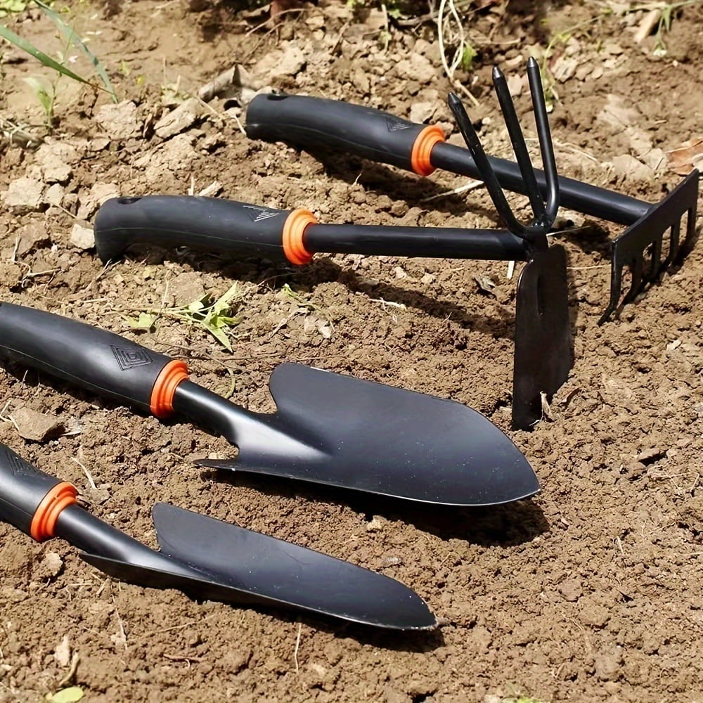 3pcs Garden Hand Tool Set, Wide Shovel Hand Cultivator Rake, Double-Side Tiller Plant Tools For Digging Transplanting Weeding, 11