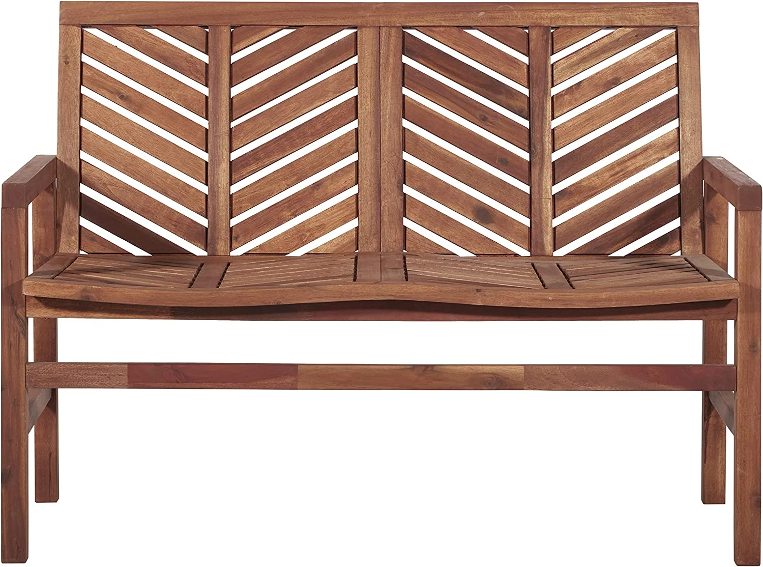 Patio Wood Loveseat Bench - Brown