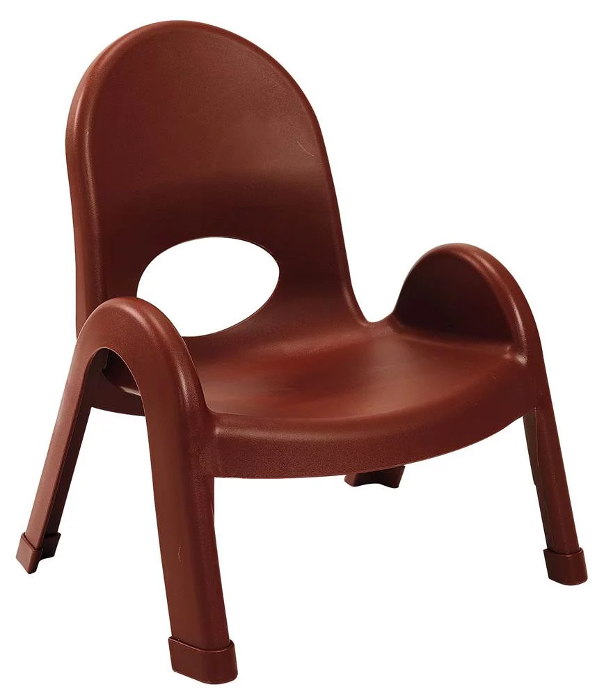 Angeles 7 in. Kids Stacking Chair in Cocoa - Set of 4