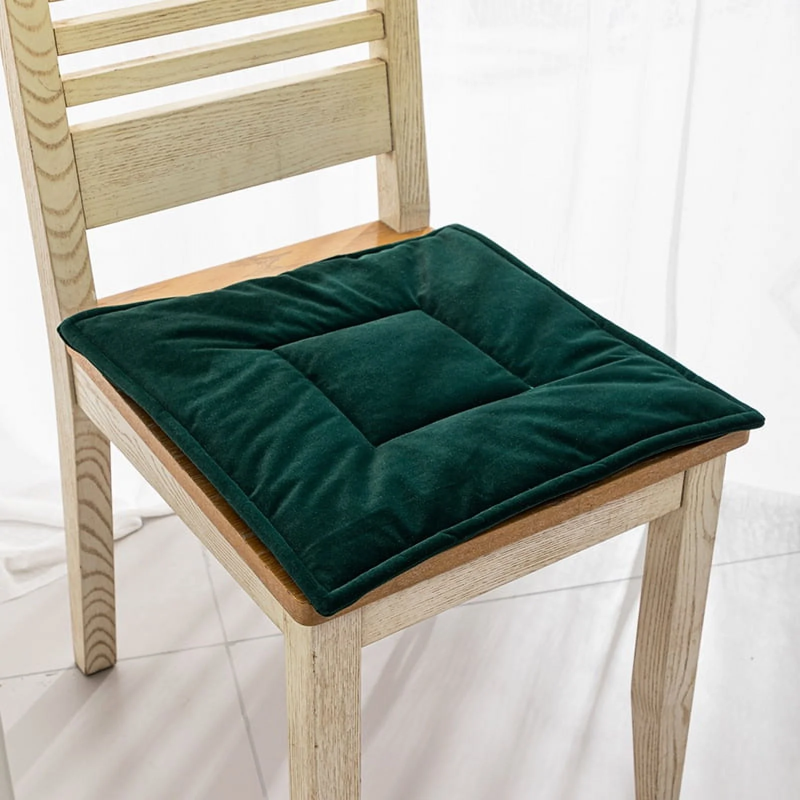 NAMZI Seat Cushion Garden Patio Home Kitchen Office Thicken Comfy Seat Cushion, Mo Green 16