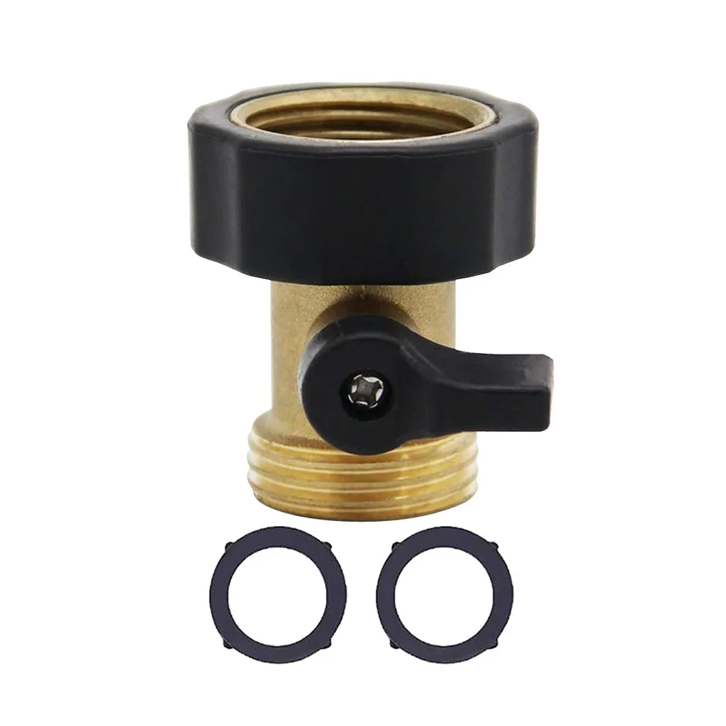 GuLuBin Battery Operated Irrigation Timer Super Heavy Duty 3/4 Inch Brass Water Shut Off Valve Garden Hose Connector