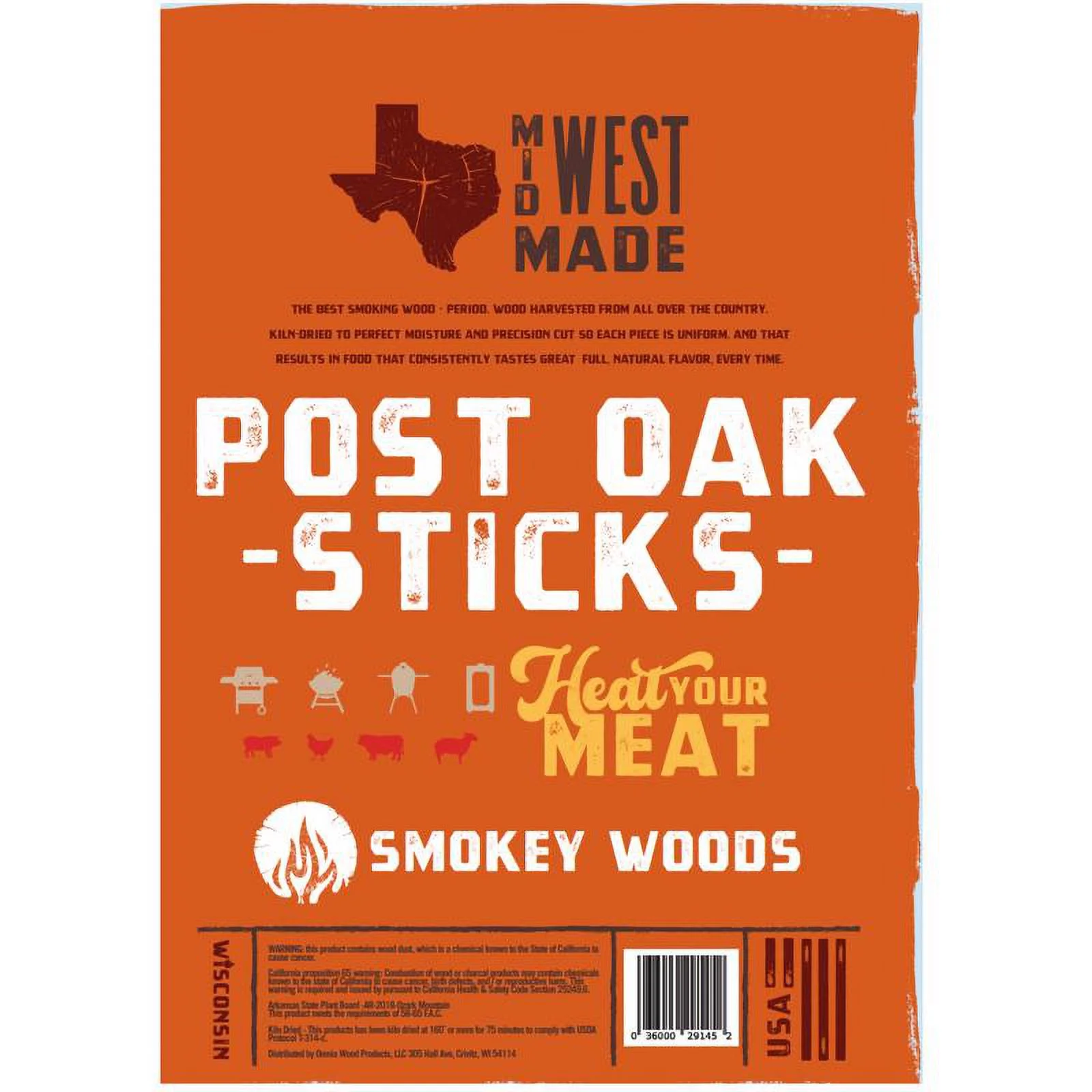 Smokey Woods 8087485 1 cu. ft. All Natural Post Oak Cooking Logs