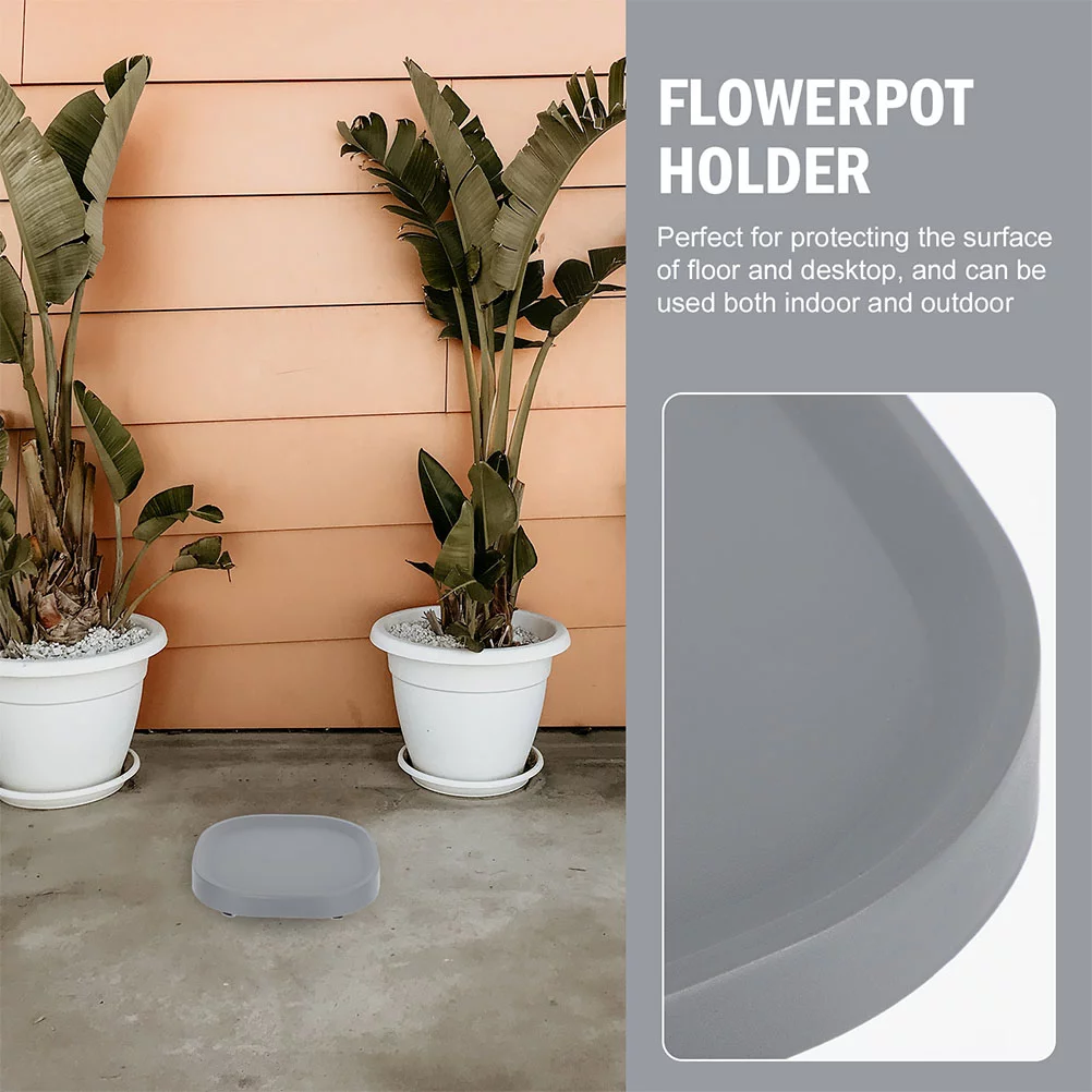 2 PCS Plant Plate Stand Pot Cart Succulent Tray Garden Pots Base Mobile Planter Flowerpot Potted